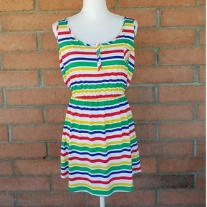 Shoshanna multi color racer back dress. Medium.